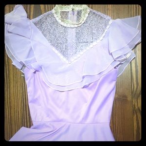 Vintage floor length lavender dress